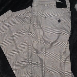 H&M Men's Checkered Dress Pants - Black and White